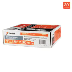 Paslode RounDrive 3 in. L X .120 Ga. Paper Strip Brite Framing Nails 30 deg 2500 pk