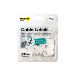 Wrap-It Cable Labels 1.19 in. L White Nylon Cable Labels