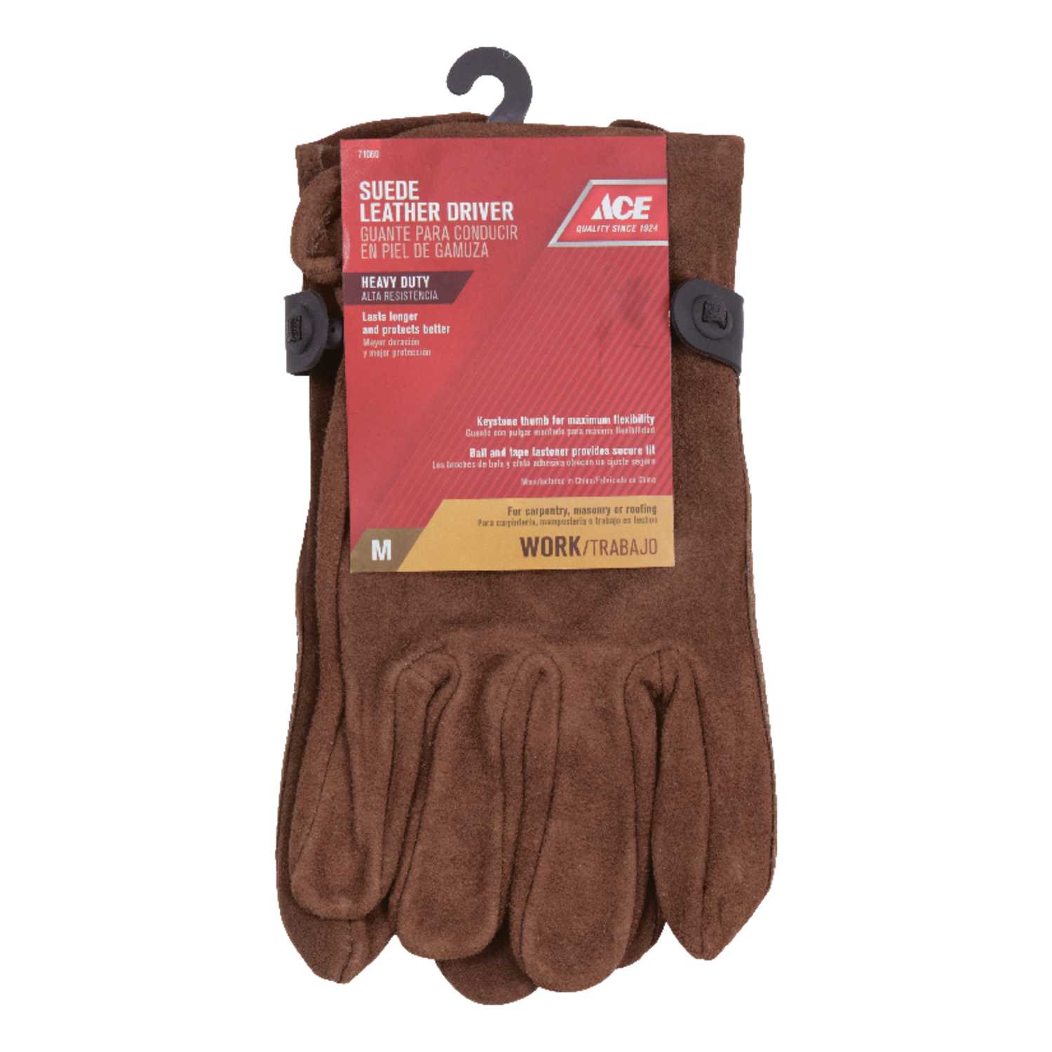Ace M Gloves Brown Ace Hardware