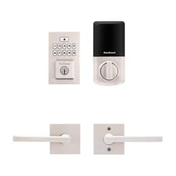 Kwikset SmartCode Satin Nickel Metal Electronic Touch Pad Entry Lever