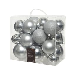 Decoris Silver Assorted Shatterproof Ornaments