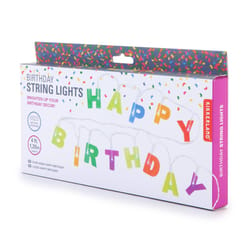 Kikkerland LED Happy Birthday String Lights Clear 4 ft. 13 lights