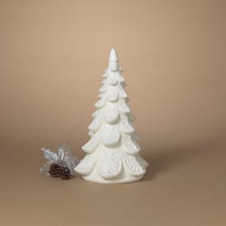 Gerson White Holiday Tree Table Decor 19 in.