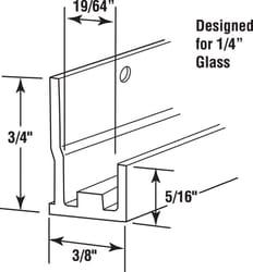 Prime-Line Medium Mirror J Channel 40 lb