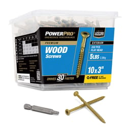 HILLMAN Power Pro No. 10 Ga. X 3 in. L Bronze Star Flat Head Exterior Deck Screws 5 lb 332 pk