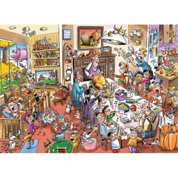 Cobble Hill Doodle Town Thanksgiving Togetherness Jigsaw Puzzle 1000 pc