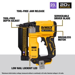 DeWalt 20V MAX 23 Ga. Cordless Compact Pin Nailer Tool Only 20 V