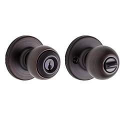 Kwikset Polo Venetian Bronze Entry Knobs 1-3/4 in.