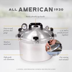 All American 1930 Cast Aluminum Pressure Canner 15.5 qt Silver