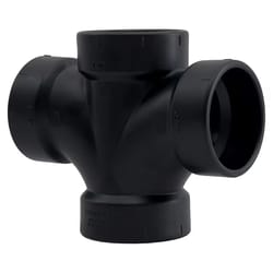 Charlotte Pipe 1-1/2 in. Hub X 1-1/2 in. D Hub ABS Sanitary Tee