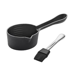Outset Cast Iron Black/Silver Grill Basting Set 2 pc