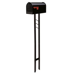 Architectural Mailboxes Mailbox-To-Go Classic Galvanized Steel Post Mount Black Mailbox