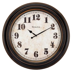 Westclox 20 in. L X 20 in. W Indoor Classic Analog Wall Clock Glass/Plastic Brown