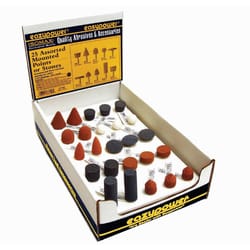 Eazypower Aluminum Oxide Abrasive Mounted Point Set Assorted Shapes 55960 rpm 25 pc