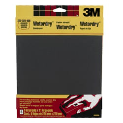 3M 11 in. L X 9 in. W Assorted Grit Silicon Carbide Sandpaper 5 pk