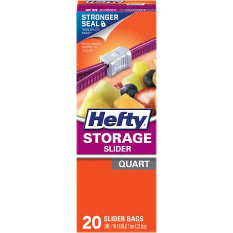  Hefty Slider Storage Bags (Quart, 20 Count) : Health