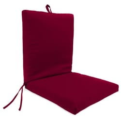 Jordan Manufacturing Red Polyester Chair Cushion 3 in. H X 21 in. W X 44 in. L