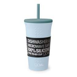 GoSili Assorted Silicone Pastel Beverage Cups with Straw 4 pc