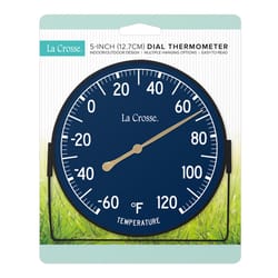 La Crosse Technology Dial Thermometer Plastic Blue 5 in.
