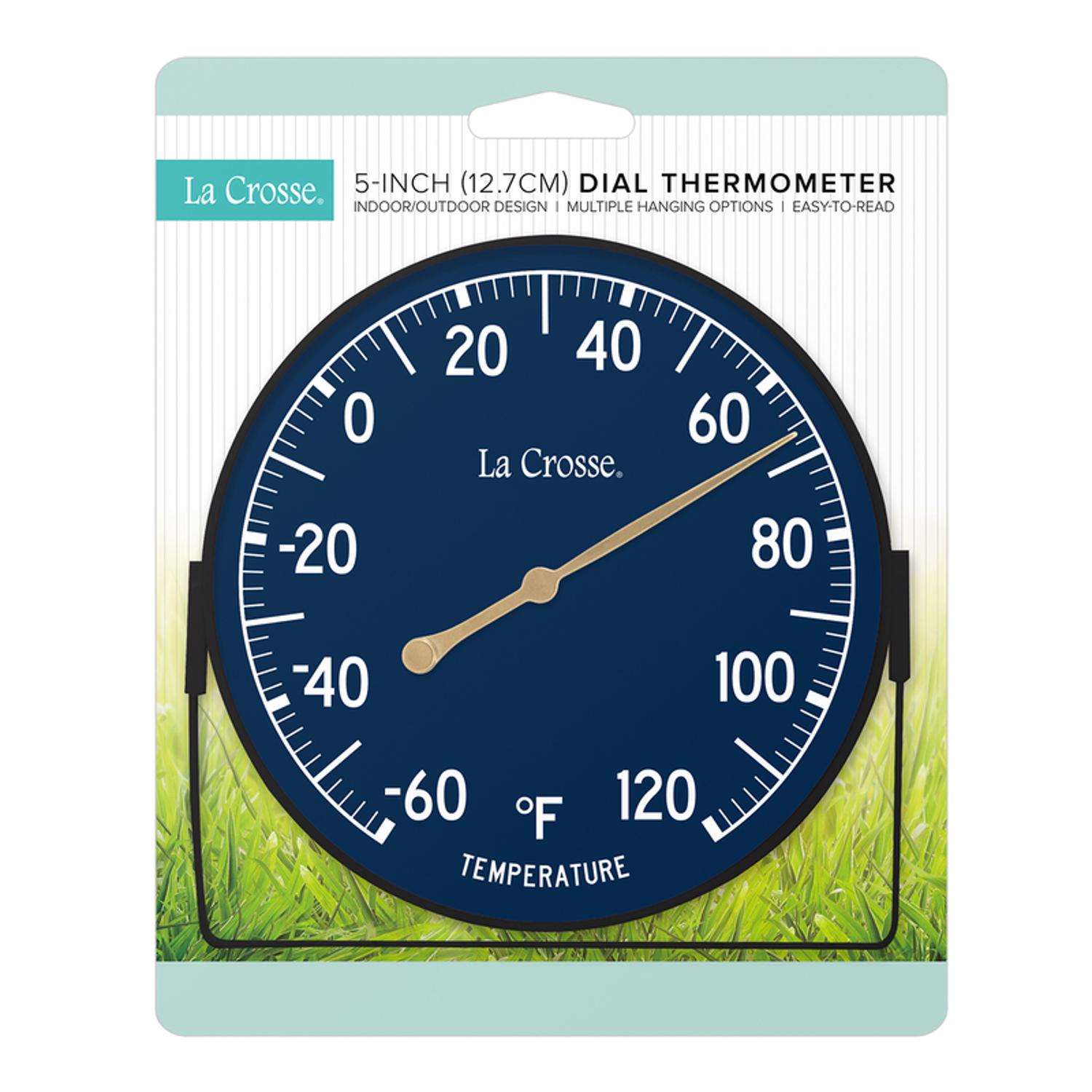 La Crosse Technology Dial Thermometer Plastic Blue 5 in. Ace Hardware