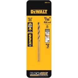 DeWalt Black & Gold 7/32 in. X 3-3/4 in. L High Carbon Steel Drill Bit Straight Shank 1 pc