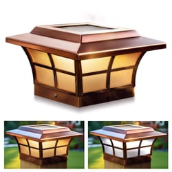 Classy Caps Copper Solar Powered 0.45 W LED Post Cap Light 1 pk