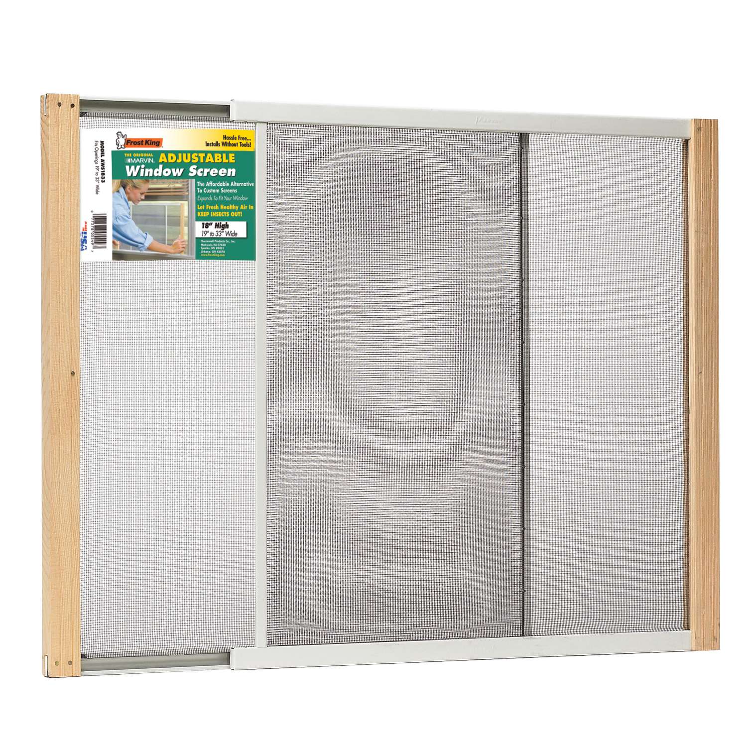 Frost King WB Marvin 19 33 in. W in. Steel Adjustable Window Screen