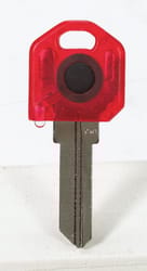Giant Concepts LLC Keylights Red Head House Key Blank w/Flashlight KW1 Single For Kwikset KW1/Weiser