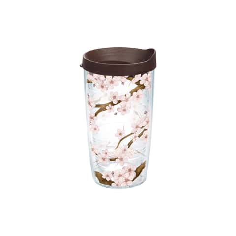 Tervis Tumbler Cherry Blossom Wrap Water Bottle with Lid , Clear - 24 Oz