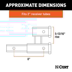 CURT 3500 lb. cap. Dual Receiver Extender