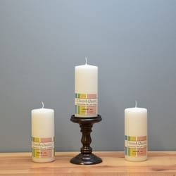 JANDE BLOKLYS White Unscented Scent Pillar Candle