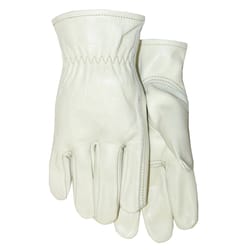 MidWest Quality Gloves L Leather Gunn Cut White Gloves