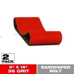 Diablo 18 in. L X 3 in. W Premium Zirconium Blend Sanding Belt 36 Grit Ultra Coarse 2 pk