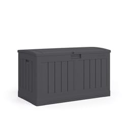 Suncast 58 in. W X 32 in. D Gray Plastic Deck Box 200 gal Suncast 58 in. W X 32 in. D Gray Plastic Deck Box 200 gal
