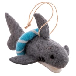 Karma Multicolored Island Shark Ornament 1.25 in.