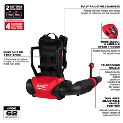 Milwaukee M18 FUEL 155 mph 650 CFM Electric Backpack Blower Tool Only