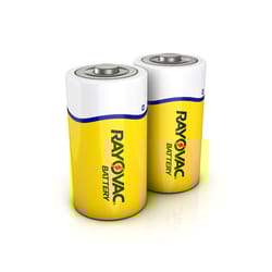 Rayovac D Zinc Carbon Batteries 2 pk Carded