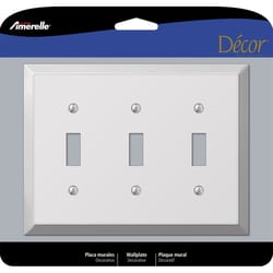 Amerelle Century Polished Chrome 3 gang Stamped Steel Toggle Wall Plate 1 pk