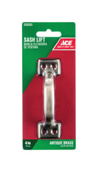 Ace 4 in. L Antique Brass Steel Universal Sash Lift Handle 1 pk