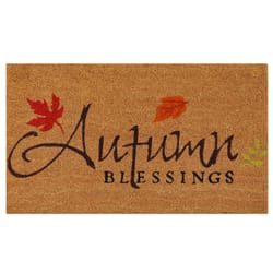 Home & More 1.42 W X 2.42 L Brown Autumn Blessings Coir Door Mat