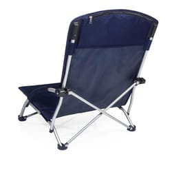 Picnic Time Tranquility Navy Blue Beach Folding Armchair