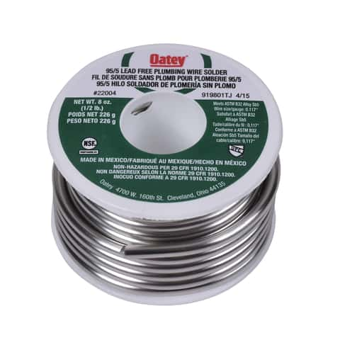 Oatey 8 oz Lead-Free Plumbing Wire Solder Tin/Antimony 95/5 1 pc