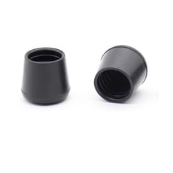 Projex Rubber Leg Tip Black Round 1-1/4 in. W 2 pk