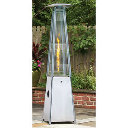 Living Accents 40000 BTU Propane Stainless Steel Pyramid Patio Heater 500 sq ft