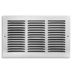 Tru Aire 8 in. H X 14 in. W 1-Way Powder Coat White Steel Return Air Grille