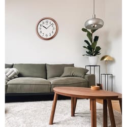 WAL CLOCK BRN 12.8X1.77