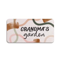 P Graham Dunn Multicolored Faux Marble 4 in. H X 8 in. L X 1 in. W Grandma's Garden Stepping Stone