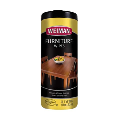 Weiman Wood Cleaner and Polish Wipes - Clean, Polish & Protect Wood  Furniture, 30 Count