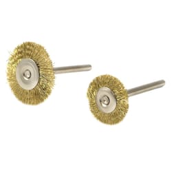 Forney 3/4 in. Twisted Wire Wheel Brush Set Brass 15000 rpm 2 pc
