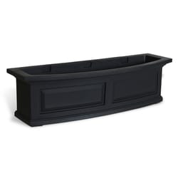 Mayne Nantucket 10 in. H X 11.5 in. W X 36 in. D Plastic Window Box Black